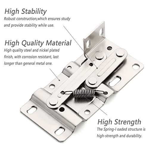 Chibery 2 Pack Tip Out Tray Hinges, Scissor Hinges for Kitchen Sink or Bathroom Cabinet Organizer, Sink Front Drawer, Compatible Both Face Frame ＆ Frameless - Nickel Plated Steel - Image 4