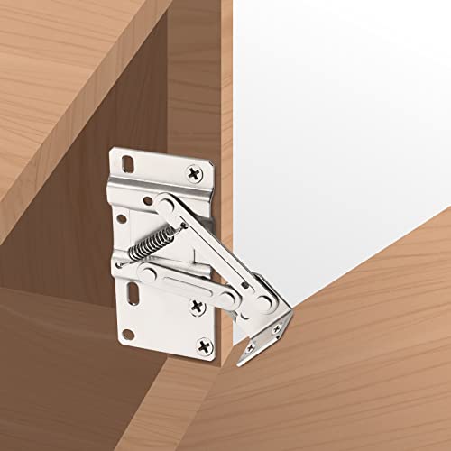 Chibery 2 Pack Tip Out Tray Hinges, Scissor Hinges for Kitchen Sink or Bathroom Cabinet Organizer, Sink Front Drawer, Compatible Both Face Frame ＆ Frameless - Nickel Plated Steel - Image 2