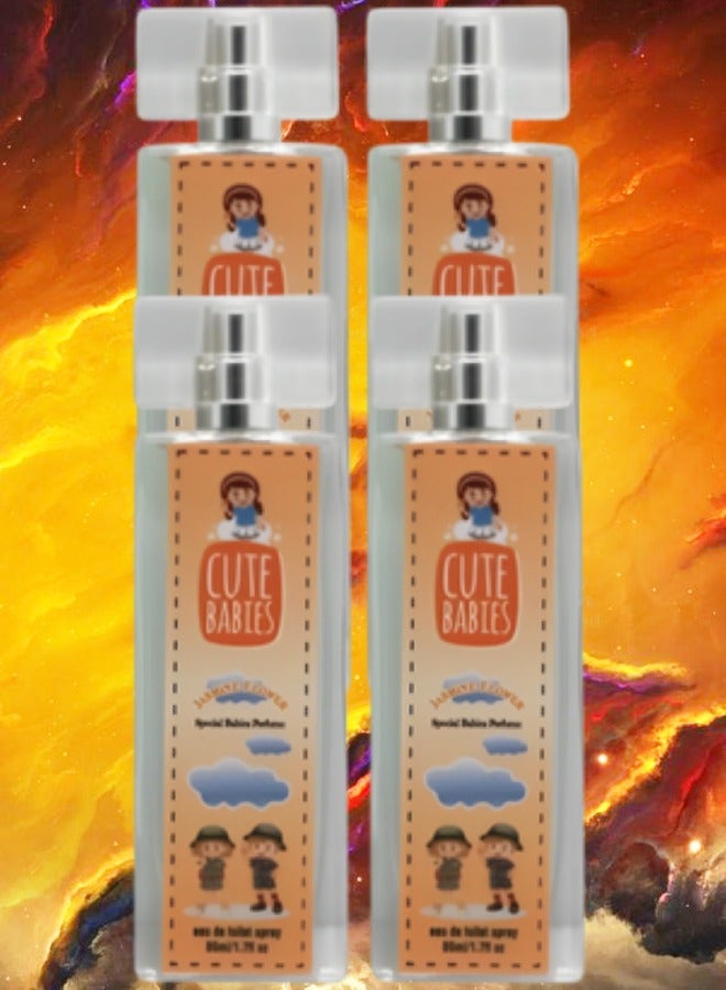 Cute 4 Pieces Babies Jasmine Flower Perfume 50ml EDT - Image 1