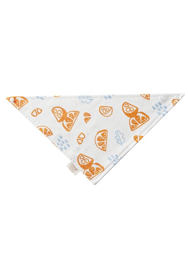 TEN-M JOURNEY October Crystal 3 baby cotton triangle towels, Baby Cotton Bibs Towel, Baby Cotton 3Pcs Bibs Fruits Printing Soft Bandana for Newborn Size 30x30x42cm - Image 2