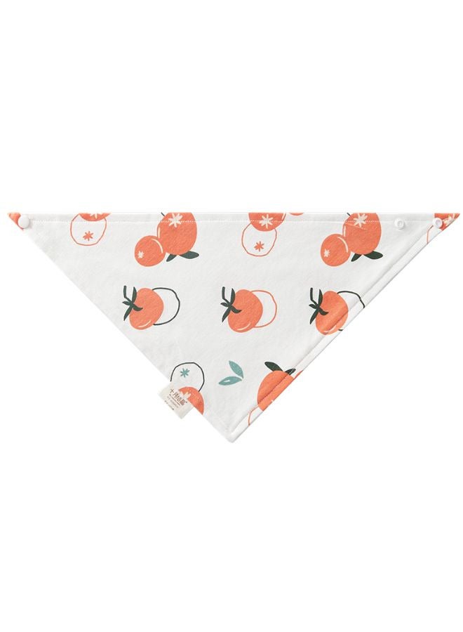 TEN-M JOURNEY October Crystal 3 baby cotton triangle towels, Baby Cotton Bibs Towel, Baby Cotton 3Pcs Bibs Fruits Printing Soft Bandana for Newborn Size 30x30x42cm - Image 3