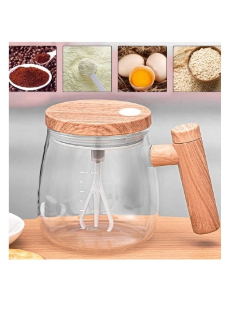 Portable USB Electric Mixer Cup – 400ml Self-Stirring Glass Mug with Silicone Base – Ideal for Protein, Coffee, Oats & Powdered Drinks  - Image 2