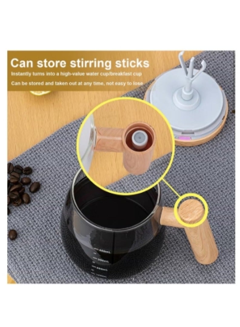 Portable USB Electric Mixer Cup – 400ml Self-Stirring Glass Mug with Silicone Base – Ideal for Protein, Coffee, Oats & Powdered Drinks  - Image 3