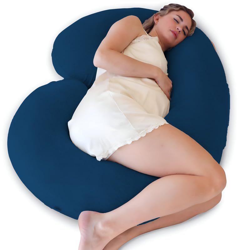 DADDY COOL Full Body C Shape Pregnancy Pillow for Pregnant Women, Maternity Pillow Gift for Pregnancy Sleeping Pillow Pack of 1 Sea Blue - Image 1