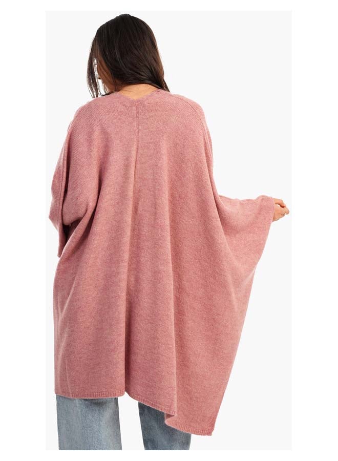 Carina Wool Knitted Poncho - Image 3