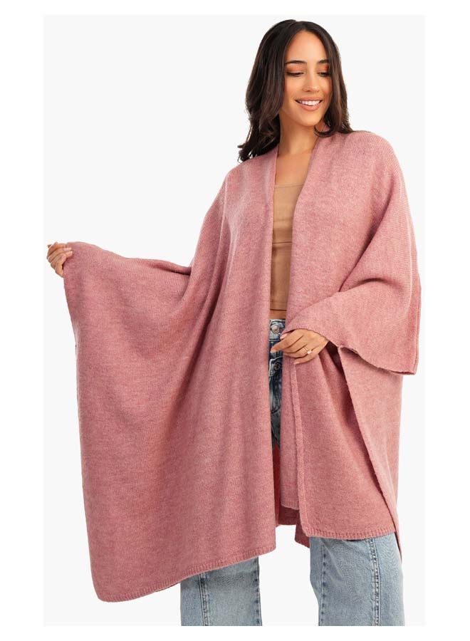 Carina Wool Knitted Poncho - Image 1