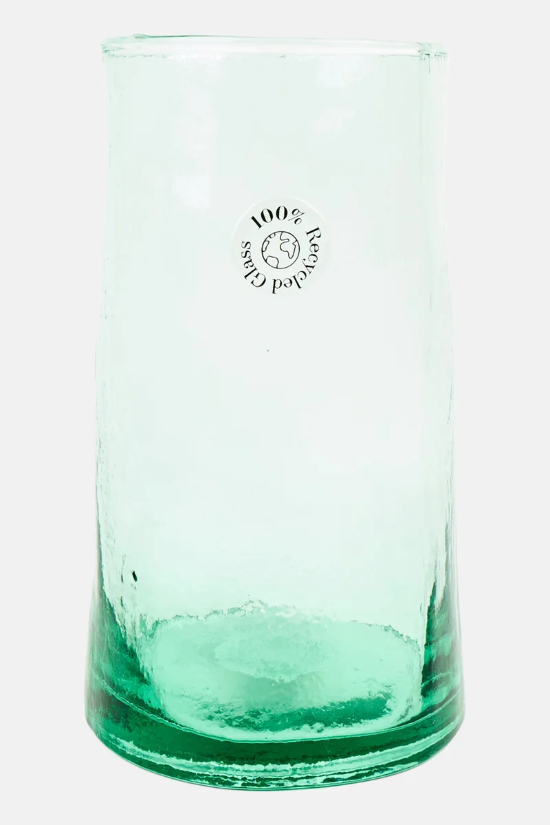 Muy Mucho Glass Vase 13 D x 22 H cm, Transparent