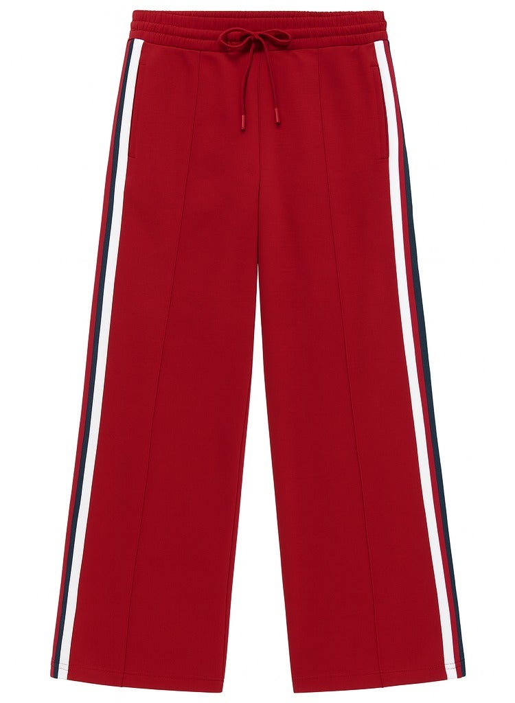 فكتور اند جين طقم هودي وبنطلون رياضي أحمر للبنات قطن فليس % - Image 4