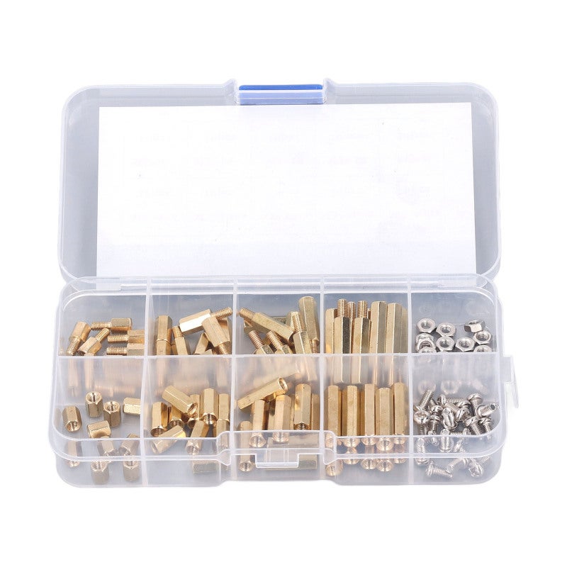 M3 Standoff Kit: 120PCS Rust Resistant Brass, Fine Workmanship - Standard Hex Size, Brass Standoff Kit for Electronics Assembly, Automotive Projects & DIY Tasks - Image 2