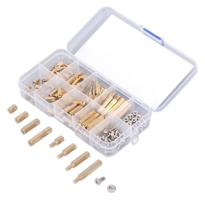 M3 Standoff Kit: 120PCS Rust Resistant Brass, Fine Workmanship - Standard Hex Size, Brass Standoff Kit for Electronics Assembly, Automotive Projects & DIY Tasks - Image 5