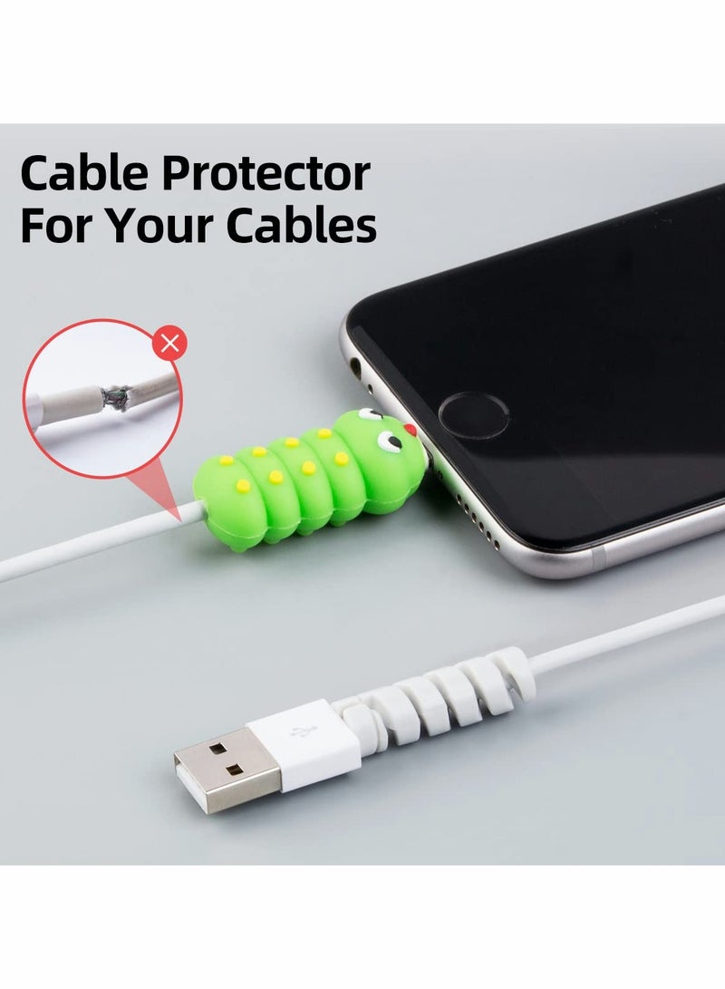 SYOSI Cute Cable Protector Fruit Animal Charging Cable Buddies Cable Protect Sets Compatible for iPhone iPad Charger Cable Only - Image 3