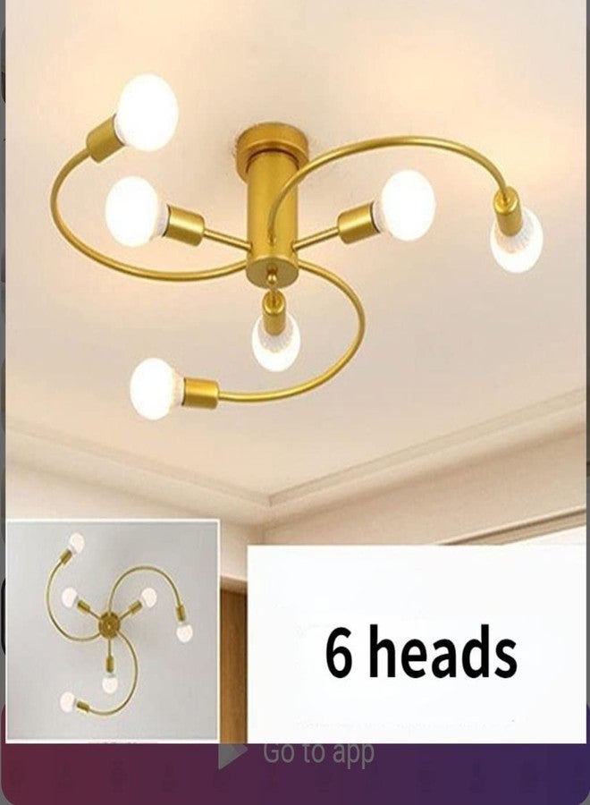 Avior Low Height Ceiling Lamp, Chandelier for Living Room, Restaurant Lamps and Hotels (Golden) (Gold..) - Image 2