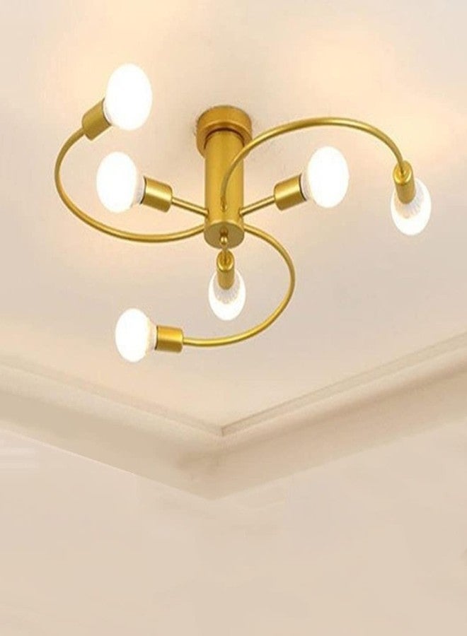 Avior Low Height Ceiling Lamp, Chandelier for Living Room, Restaurant Lamps and Hotels (Golden) (Gold..) - Image 1