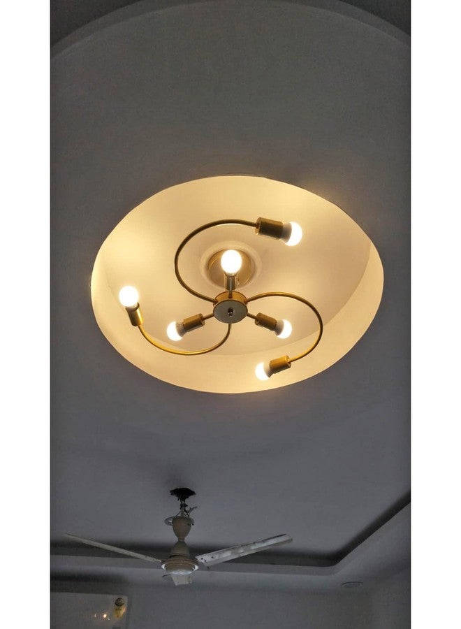 Avior Low Height Ceiling Lamp, Chandelier for Living Room, Restaurant Lamps and Hotels (Golden) (Gold..) - Image 4