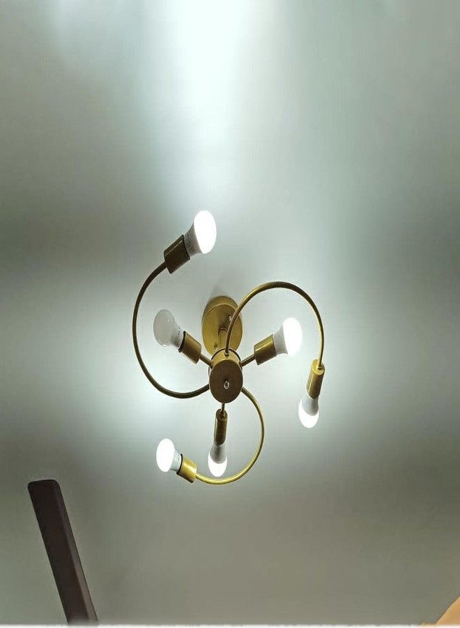Avior Low Height Ceiling Lamp, Chandelier for Living Room, Restaurant Lamps and Hotels (Golden) (Gold..) - Image 3