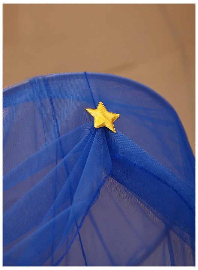 NYDECOR Mosquito Net Canopy Bed Curtains Dome Princess Stars Bed Tent for Girls Boys Kids Single Twin Full Queen Size Bed, Room Decor(Blue) - Image 2