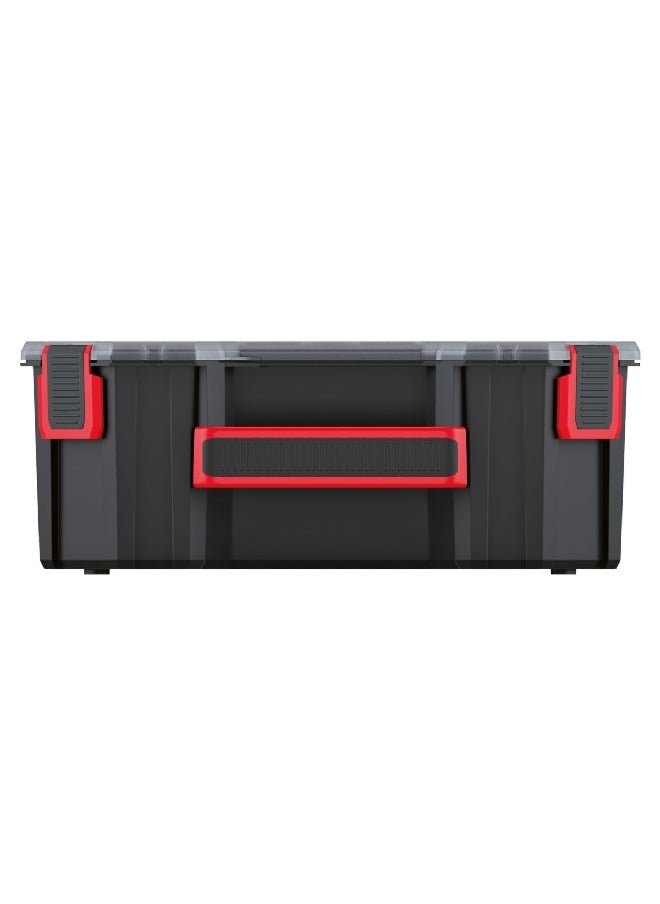 Kistenberg 30 High Durable Tool Organiser with Removable Separators Black and Clear 10.5 x 28.4 x 24.3 cm KTG302510S  - Image 1