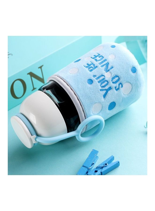 NIBEMINENT Simple Letter Glass Water Bottle blue 75x147cm - Image 4