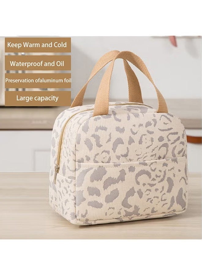 حقيبة غداء جديدة عالية الجودة معزولة بملمس محبب للرجال والنساء والأطفال مع مقابض حزام، حقيبة غداء سميكة مقاومة للماء محمولة، للعمل والمدرسة والنزهات والخروج وحقيبة صندوق الغداء - Image 1