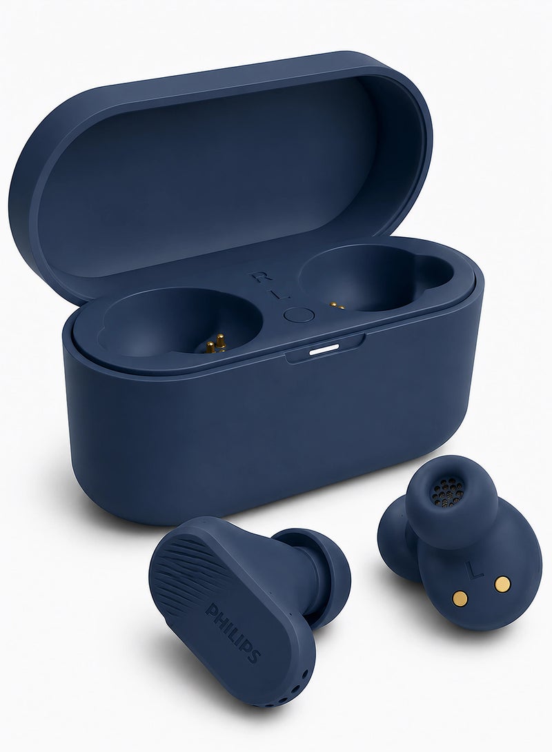 Philips True Wireless Earbuds, TWS Bluetooth 5.3 with Hybrid ANC, AI Clear Calls, Dynamic Bass Boost, IPX4 Waterproof, Touch Controls, USB-C Charging Case, Up to 24H Battery Life, TAT3509,  Blue blue - Image 1