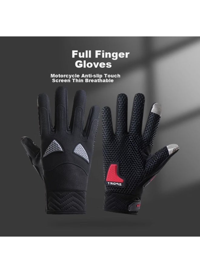 Ousen Cycling Gloves Motorcycle Autumn And Winter Warmth Plus Velvet Outdoor Windproof Waterproof Anti-slip Touch Screen Driving Full Finger Men - Image 1
