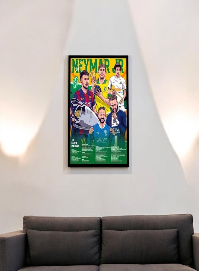 SINCE 7 STORE Neymar Jr Legendary Career Framed Poster For Gifting/For Room Decor/For Football Fans - Image 4