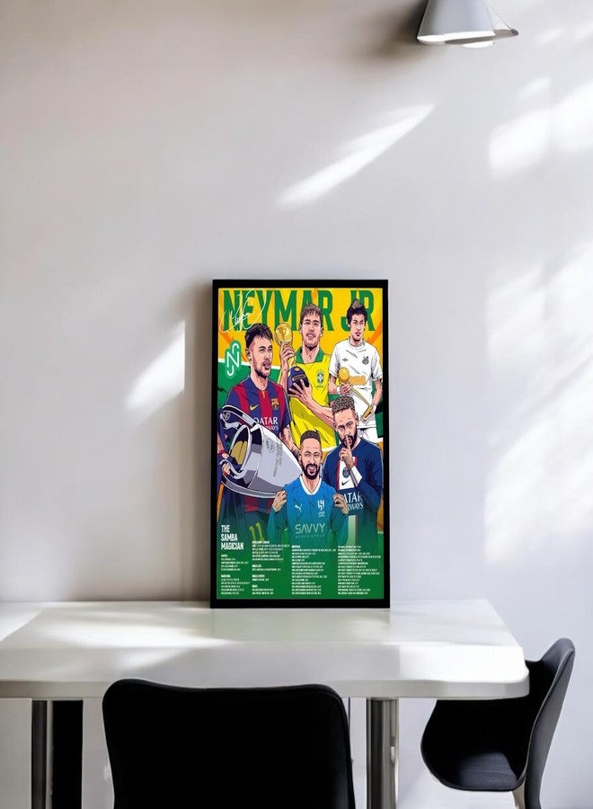 SINCE 7 STORE Neymar Jr Legendary Career Framed Poster For Gifting/For Room Decor/For Football Fans - Image 5