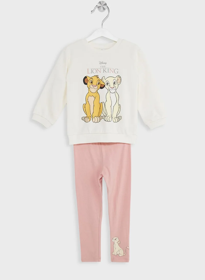 H&M Infant Minnie Print Sweatshirt And Sweatpants Set