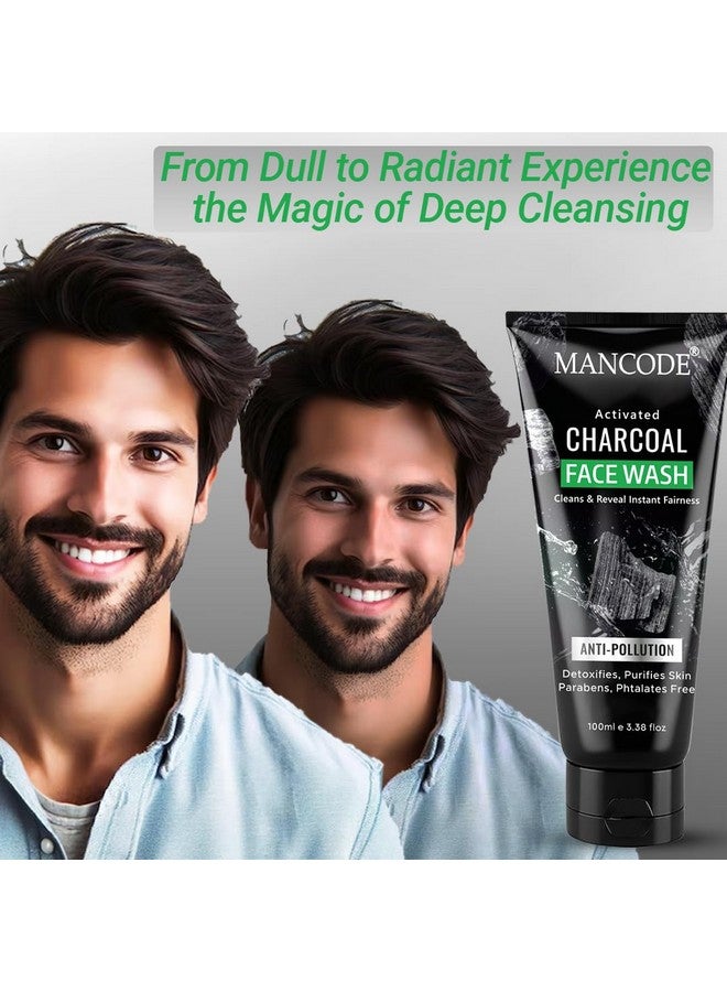 MAN CODE Mancode Activated Charcoal Face Wash for Men | Deep Cleansing, Oil Control, Anti-Pollution, and Instant Fairness | Detoxifies and Purifies Skin |100ml - Image 5