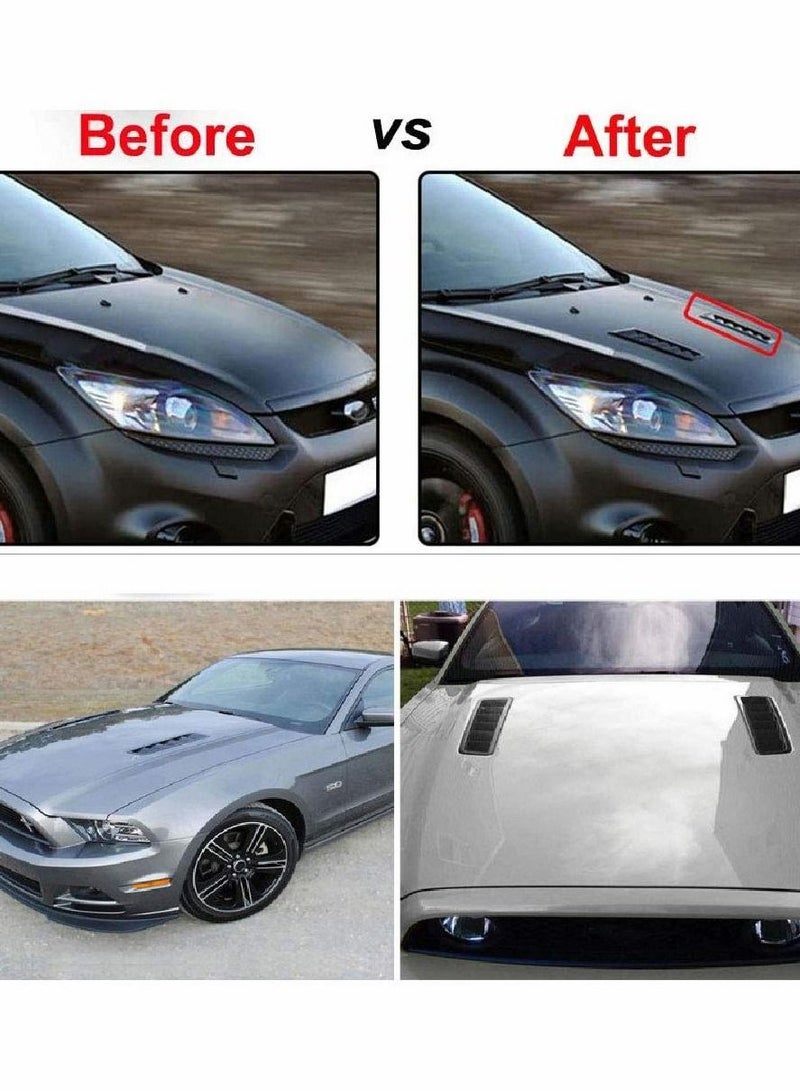 Car hood vent louvers Cold Air Flow Intake Fitment Louvers Vents Bonnet Cover Hood Vent Air Flow Intake Side Truck Decorative Cover Trim Sticker