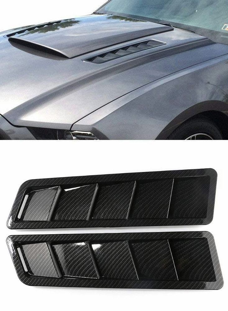 Car hood vent louvers Cold Air Flow Intake Fitment Louvers Vents Bonnet Cover Hood Vent Air Flow Intake Side Truck Decorative Cover Trim Sticker