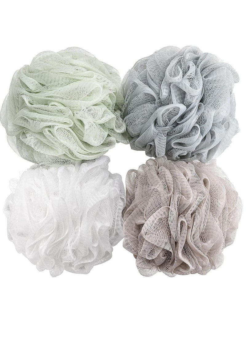 Generic Bath Shower Sponge Loofahs (60g/pcs) Mesh Pouf Shower Ball Mesh Bath and Shower Sponge Pack of 4  - Image 1