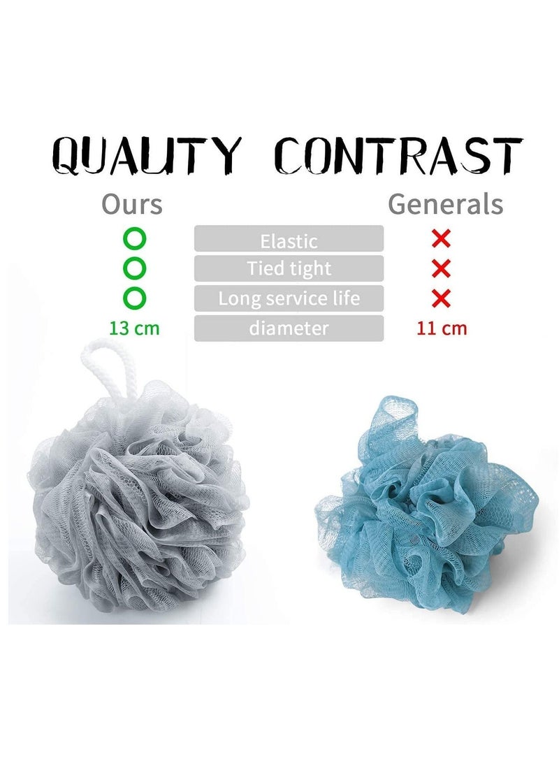 Generic Bath Shower Sponge Loofahs (60g/pcs) Mesh Pouf Shower Ball Mesh Bath and Shower Sponge Pack of 4  - Image 5