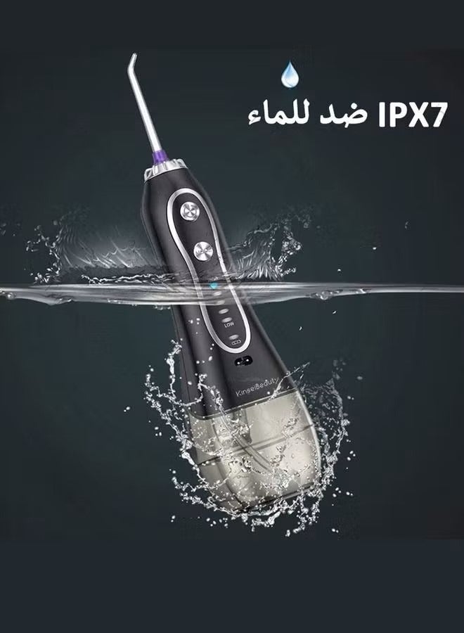 KinseiBeauty Water Dental Flosser for Teeth Cleaning, Dental Oral Irrigator with 5 Modes, 5 Jet Nozzles, 1 Toothbrush Head, IPX7 Waterproof, 300ML Water Tank  - Image 5