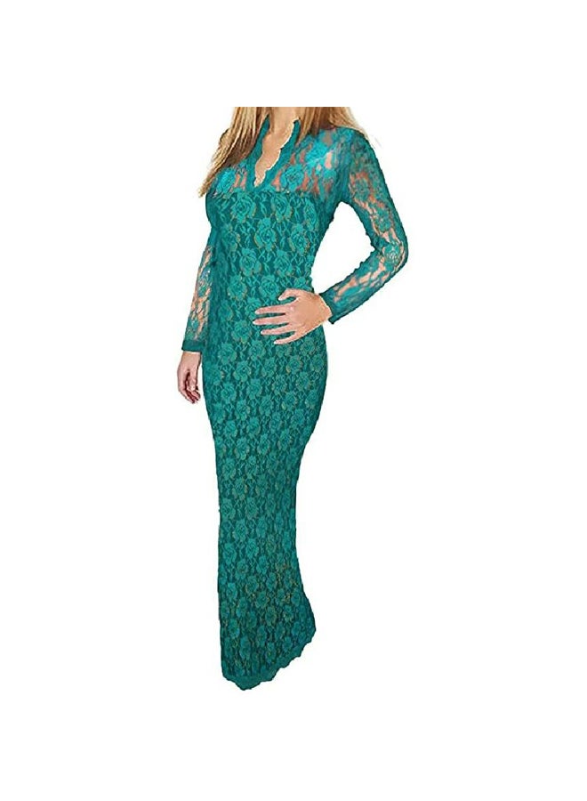 Fashion Group Long Lace Women Dress - Image 1