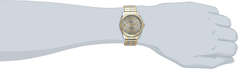 أرميترون ساعة رجالية بسوار من الفولاذ المقاوم للصدأ ثنائي اللون مقاس 40 مم - Image 4