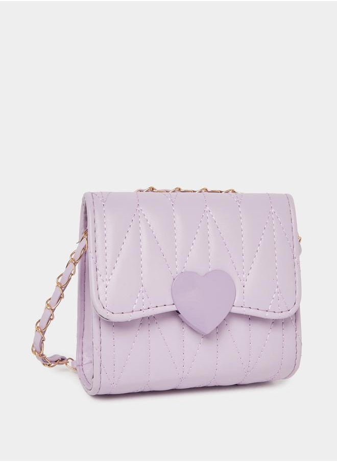 Styli Styli Quilted Shoulder Bag with Chain Strap and Magnetic Closure  - Image 1