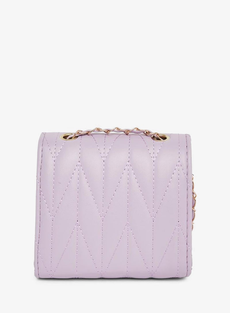 Styli Quilted Shoulder Bag with Chain Strap and Magnetic Closure - Image 2