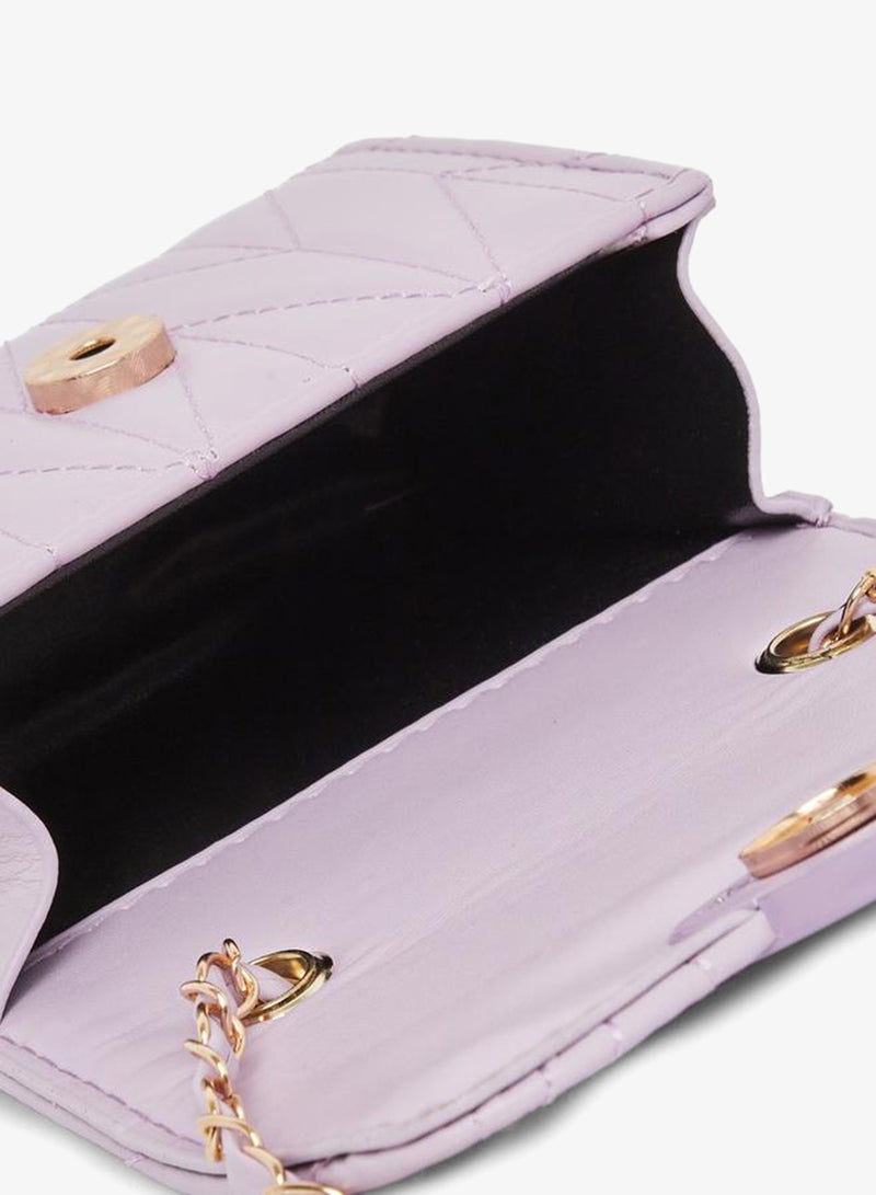 Styli Quilted Shoulder Bag with Chain Strap and Magnetic Closure - Image 4