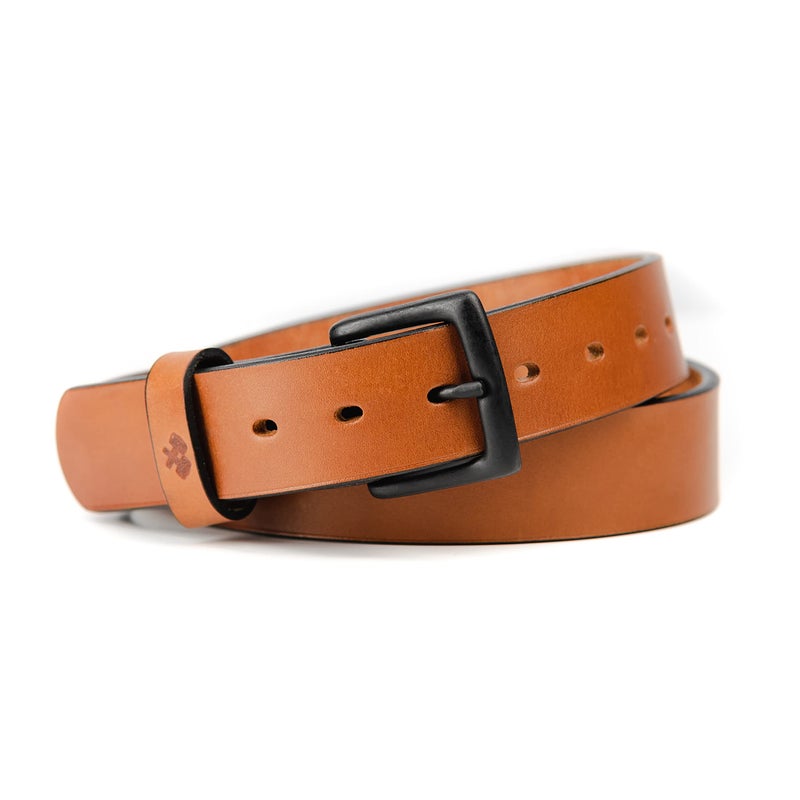 Main Street Forge Main Street Forge All American Leather Belt | Made in USA | Men's Heavy Duty Work Belt | Tan-32  - Image 1