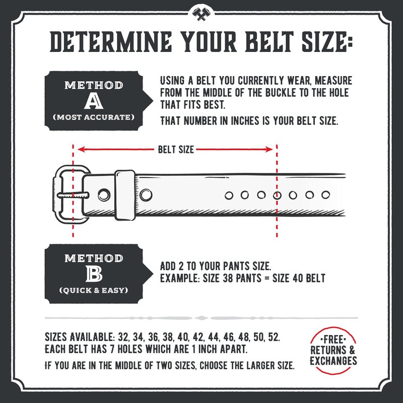 Main Street Forge Main Street Forge All American Leather Belt | Made in USA | Men's Heavy Duty Work Belt | Tan-32  - Image 4