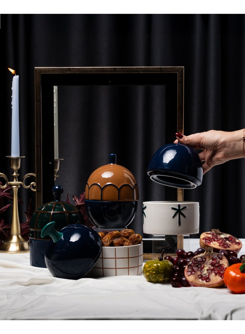 بلندز وعاء تقديم تمر مع غطاء من بلندز - Image 4