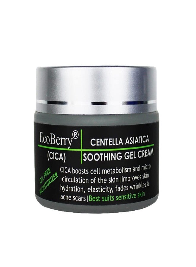 EcoBerry Centella Asiatica(CICA) Soothing Gel Cream with Centella Asiatica | Organic Moisturizer for Acne-Prone & Sensitive Skin | Non-Comedogenic & Chemical Free | Vegan & Cruelty-Free | 50g - Image 1
