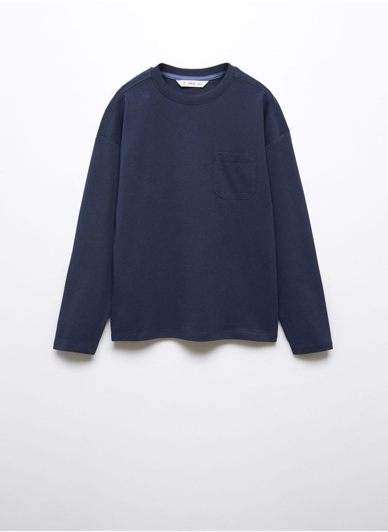 MANGO - Kids Essential Crew Neck T-Shirt - Image 1