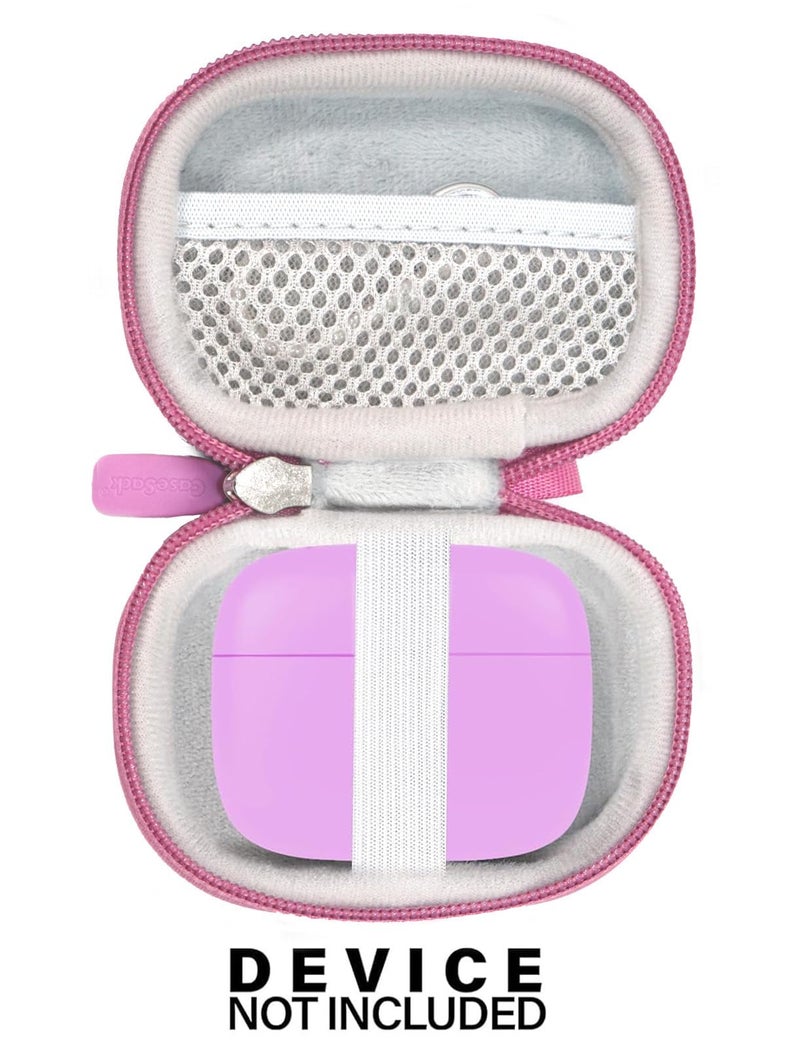 CaseSack Case for TAGRY X08 Bluetooth Headphones True Wireless Earbuds 60H, mesh Pocket for Charge Cable (Pink) - Image 3