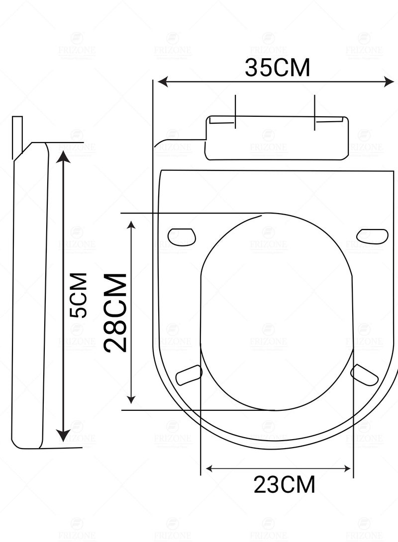 Frizone Seat Cover SEAT01F, Toilet seat cover, soft closing seat cover - Image 2