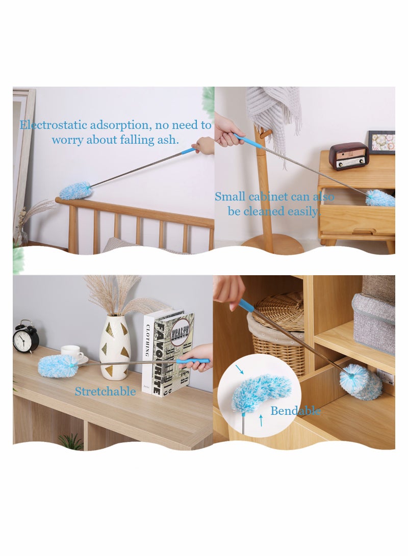 Zikra 4 Pcs Microfiber Duster Microfiber Hand Duster Washable Microfibre Cleaning Tool Extendable Dusters for Cleaning Office Car Computer Air Condition Washable Duster - Image 4