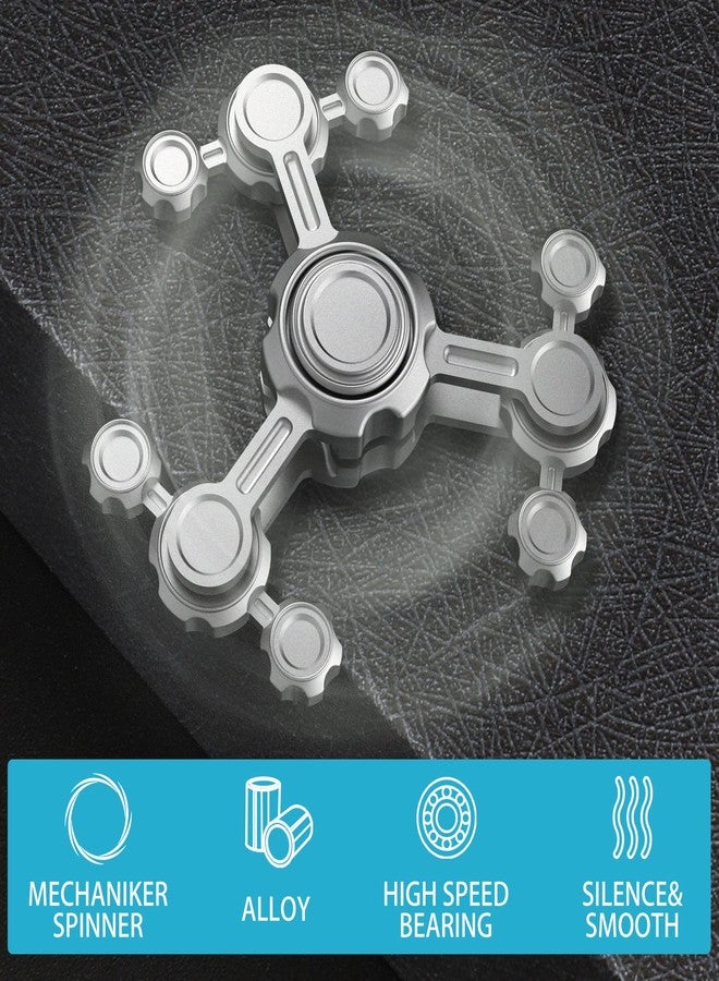 Dilabnba Upgrade Triple Bearings Fidget Spinner Toy for Kids Adults, Cool Metal Tri Finger Hand Spinner Desk Toy for Stress Relief Anti Anxiety Fingertip Gyro Stocking Stuffer Gift for Birthday Chrismas - Image 4