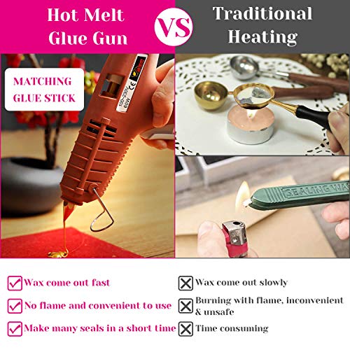 PAXCOO Sealing Wax, Paxcoo 20pcs Wax Seal Sticks, Glue Gun Sealing Wax for Wax Seal Stamp, Letter Wax Seal and Crafts (Gold) - Image 4