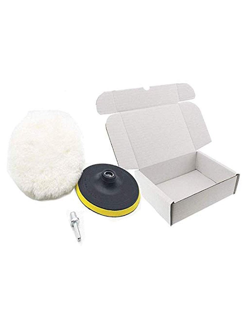 DIY Crafts Diy Crafts Polishing Wool Pad With Backer Pad Sucker and Connecting Rod for Home Wall Paint Remove Cleaning Polishing, Pack of 1 Set, 4" (Multicolor)  - Image 3
